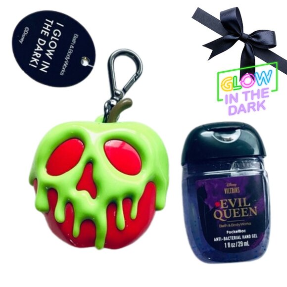 🍎✨ Bath & Body Works Villains – Evil Queen PocketBac + Poison Apple Holder ✨🖤 - Picture 1 of 7